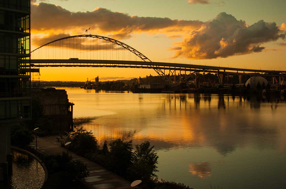 Fremont Bridge at Sunset